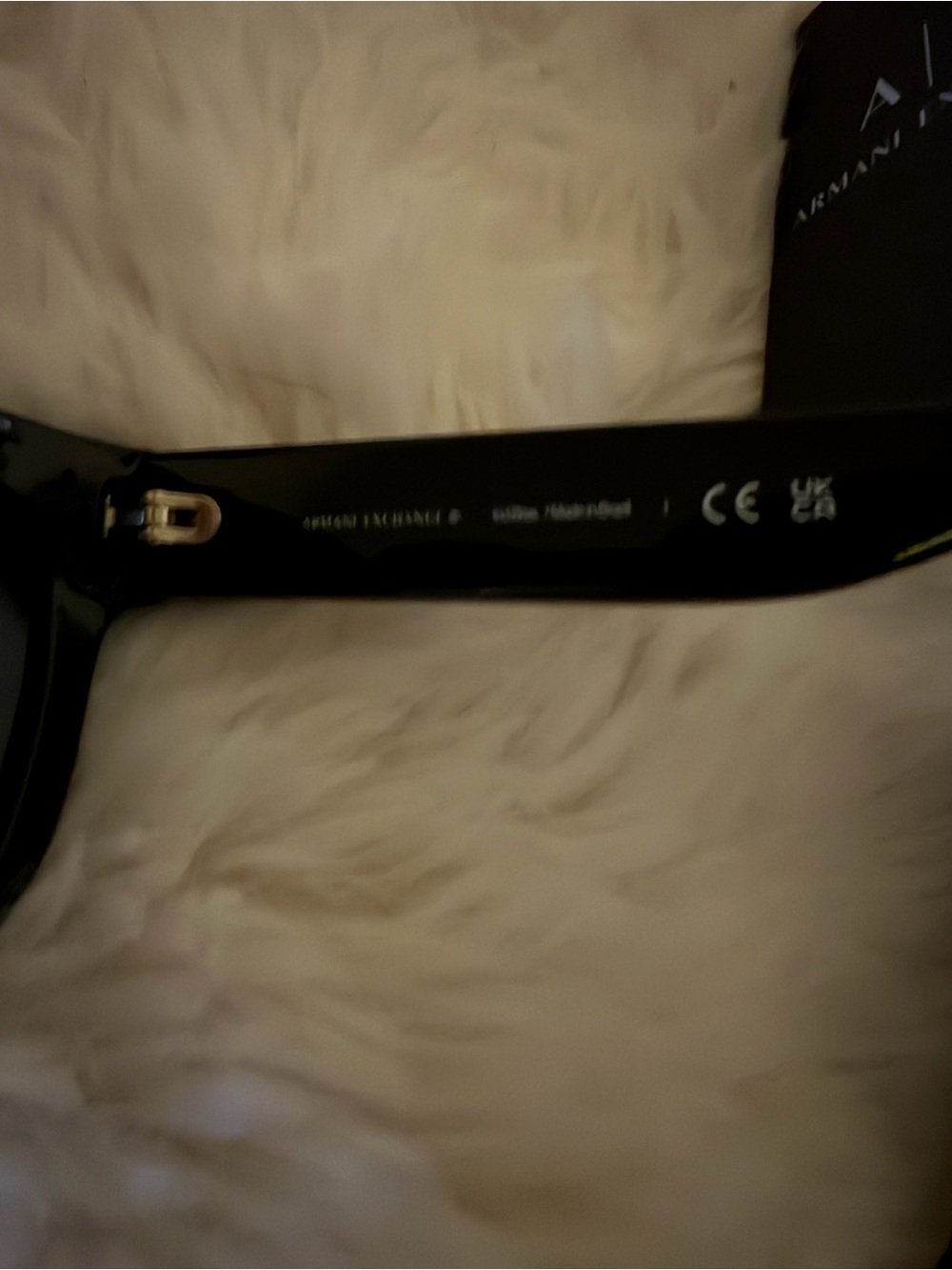 Armani Exchange Glossy Black Sunglasses with Gray Lenses - Picture 3 of 7